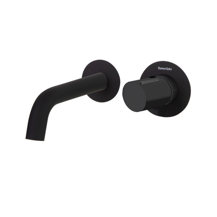 Monomando lavabo empotrado TZAR negro mate - 34210*NM 1