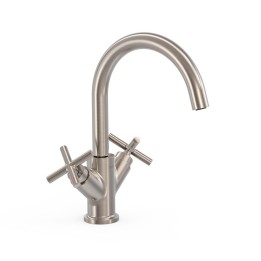 Bimando lavabo alto MONTBLANC-TRES acero - 28320301AC 1