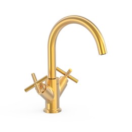 Bimando lavabo alto MONTBLANC-TRES oro mate - 28320301OM 1