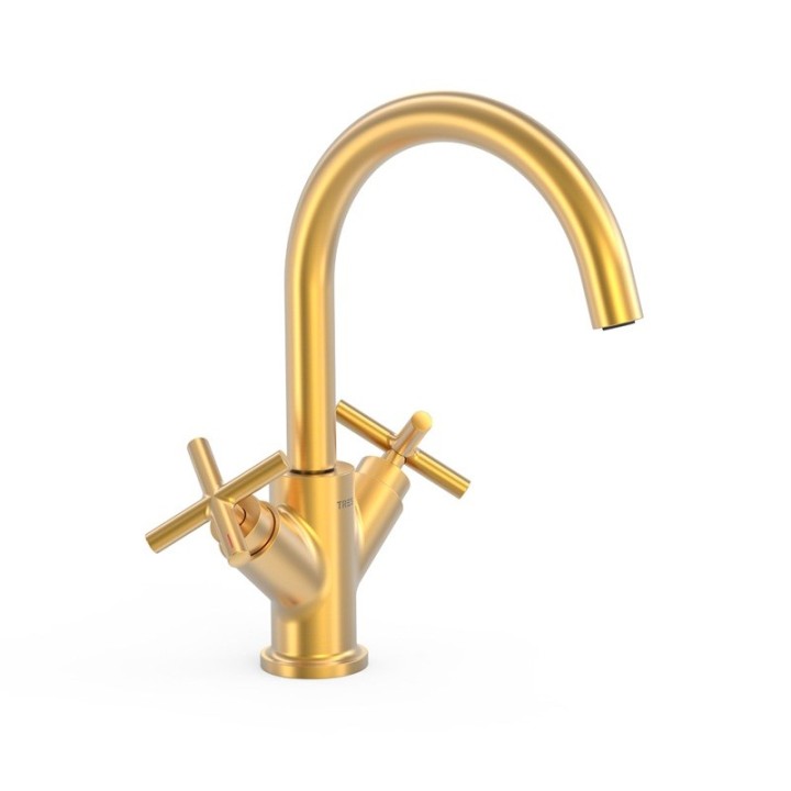 Bimando lavabo alto MONTBLANC-TRES oro mate - 28320301OM 1