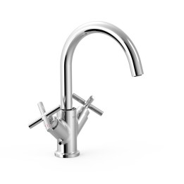 Bimando lavabo alto MONTBLANC-TRES cromo - 28320301 1