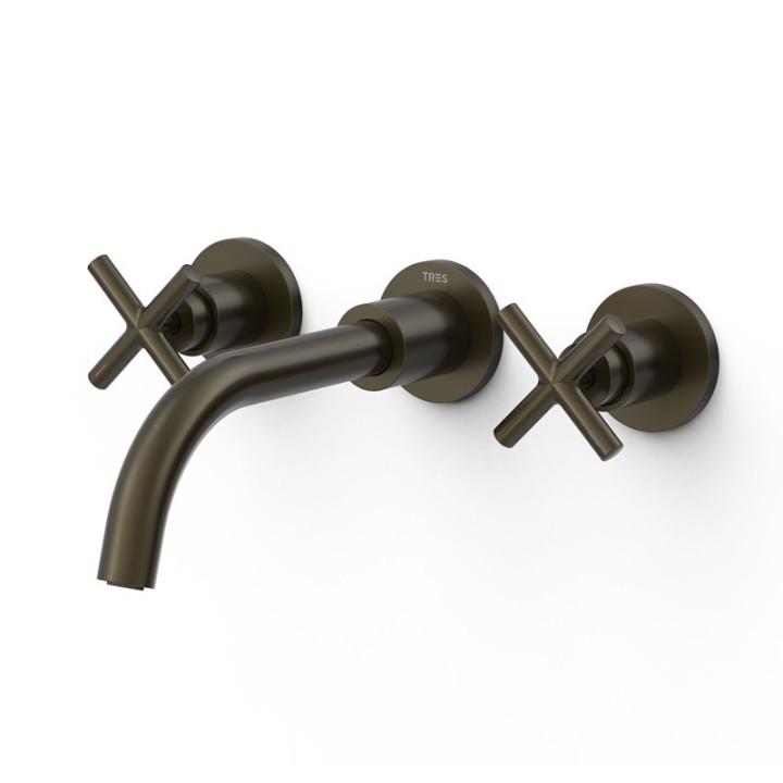Bimando lavabo empotrado MONTBLANC-TRES negro bronce - 2833000*KMB 3