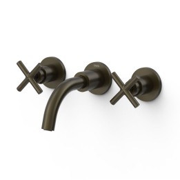 Bimando lavabo empotrado MONTBLANC-TRES negro bronce - 2833000*KMB 1