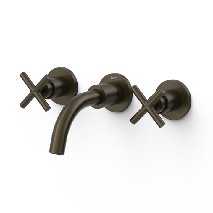 Bimando lavabo empotrado MONTBLANC-TRES negro bronce - 2833000*KMB 1