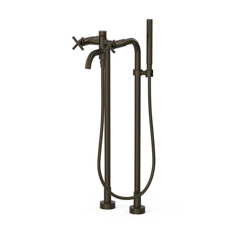 Bimando baño-ducha a suelo MONTBLANC-TRES negro bronce - 28319401KMB