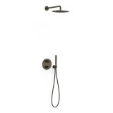 Kit termostático ducha empotrado 2-vías MONTBLANC-TRES THERM-BOX negro bronce - 28335002KMB 1