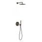 Kit termostático ducha empotrado 2-vías MONTBLANC-TRES THERM-BOX negro bronce - 28335002KMB