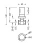 Llave de paso empotrada 1/2" TRES grafito - 06115501GR