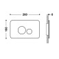 Pulsador doble descarga WC Systems TRES - 25429802* Pulsador doble descarga WC Systems TRES - 25429802*