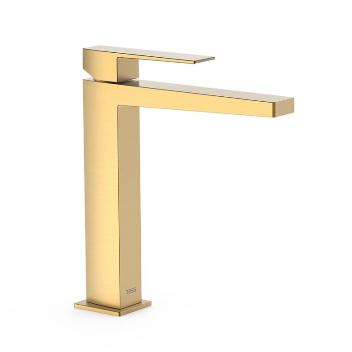 Monomando lavabo alto SLIM-TRES oro mate - 20210303OM 1