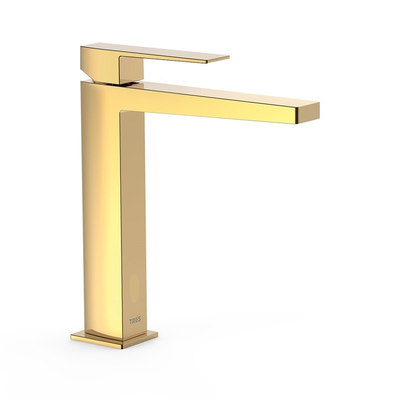 Monomando lavabo alto SLIM-TRES oro brillo - 20210303OR