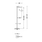 Monomando lavabo a suelo SLIM-TRES acero - 20285301AC