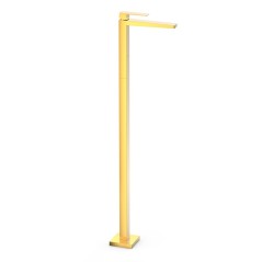 Monomando lavabo a suelo SLIM-TRES oro brillo - 20285301OR - Tres