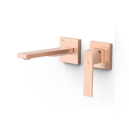 Monomando lavabo empotrado SLIM-TRES oro rosa mate - 2023002*OPM 1