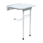 Asiento de ducha PEHD blanco abatible y pie regulable X817/01 - Mediclinics Asiento de ducha PEHD blanco abatible y pie regulable X817/01 - Mediclinics