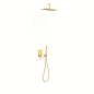Kit monomando ducha empotrado 2-vías SLIM-TRES RAPID-BOX oro brillo - 20238003OR