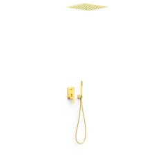 Kit monomando ducha empotrado 2-vías SLIM-TRES RAPID-BOX oro brillo - 20238006OR - Tres