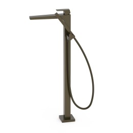 Monomando baño-ducha a suelo SLIM-TRES negro bronce - 20247001KMB 1