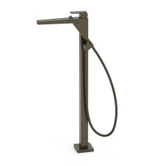Monomando baño-ducha a suelo SLIM-TRES negro bronce - 20247001KMB - Tres