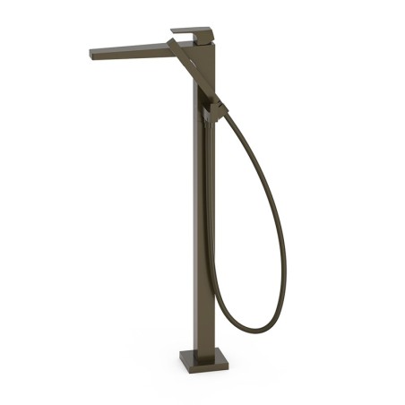 Monomando baño-ducha a suelo SLIM-TRES negro bronce - 20247001KMB - Tres