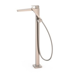 Monomando baño-ducha a suelo SLIM-TRES acero - 20247001AC - Tres