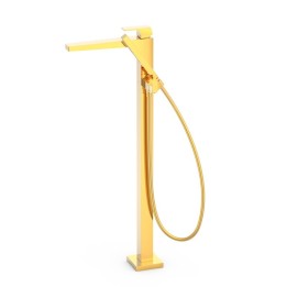 Monomando baño-ducha a suelo SLIM-TRES oro brillo - 20247001OR 1