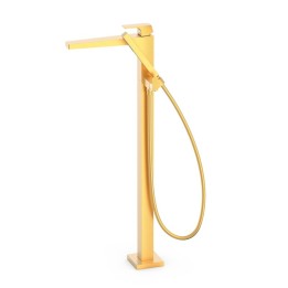 Monomando baño-ducha a suelo SLIM-TRES oro mate - 20247001OM 1