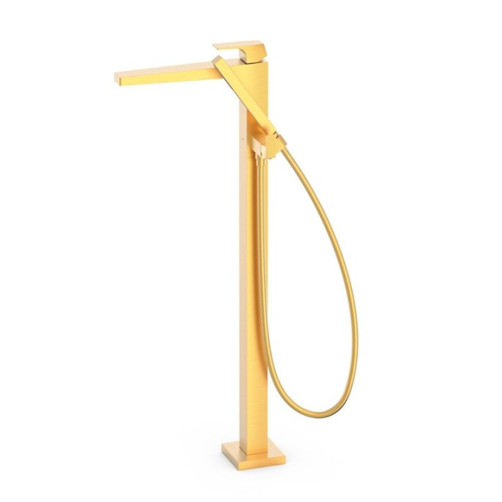 Monomando baño-ducha a suelo SLIM-TRES oro mate - 20247001OM 1