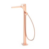 Monomando baño-ducha a suelo SLIM-TRES oro rosa mate - 20247001OPM 1