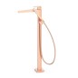 Monomando baño-ducha a suelo SLIM-TRES oro rosa mate - 20247001OPM