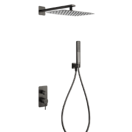 Kit monomando ducha empotrado 2-vías FIRENZE black gun metal - GPF065/BGM 1