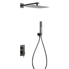 Kit monomando ducha empotrado 2-vías FIRENZE black gun metal - GPF065/BGM - Imex