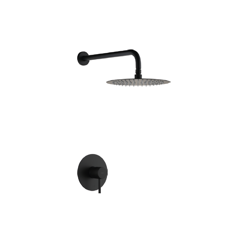 Kit monomando ducha empotrado 1-vía MONZA negro mate - SRM039/NG