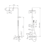 Conjunto monomando ducha TOSCANA oro cepillado - BDT064/OC 2