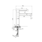 Monomando lavabo TOSCANA black gun metal - BDT064-1BGM