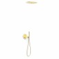 Kit monomando ducha empotrado 3-vías STUDY-TRES RAPID-BOX oro mate - 26237301OM