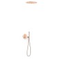 Kit monomando ducha empotrado 3-vías STUDY-TRES RAPID-BOX oro rosa mate - 26237301OPM