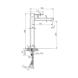 Monomando lavabo alto TOSCANA oro rosa cepillado - BDT064-3ORC 2