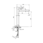 Monomando lavabo alto TOSCANA oro rosa cepillado - BDT064-3ORC