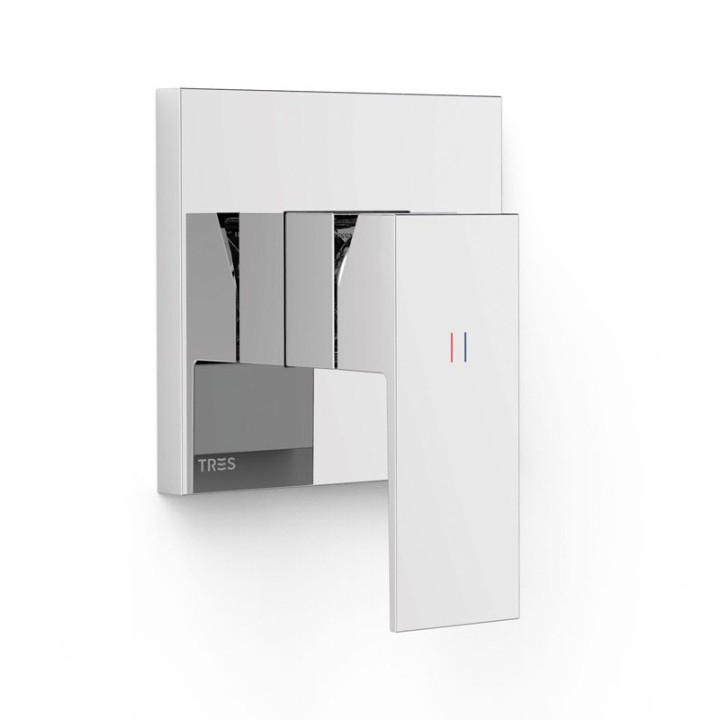 Monomando ducha empotrado 1-vía CUADRO-TRES RAPID-BOX cromo - 10627810 1