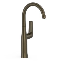 Monomando lavabo alto maneta lateral LOFT-TRES negro bronce - 22264701KMB 1