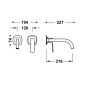 Monomando lavabo empotrado LOFT-TRES negro bronce - 2223000*KMB
