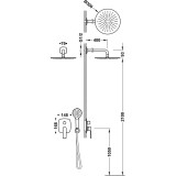 Kit monomando ducha empotrado 2-vías LOFT-TRES RAPID-BOX acero -  22238004CA 2