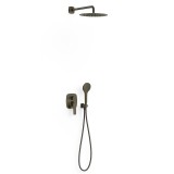Kit monomando ducha empotrado 2-vías LOFT-TRES RAPID-BOX negro bronce -  22238004KMB 1