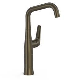 Monomando lavabo alto maneta lateral FUJI-TRES negro bronce - 28164701KMB 1