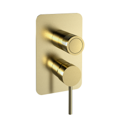 Monomando ducha empotrado 2-vías MAMMA MIA oro cepillado - 841512SOC - Ramón Soler
