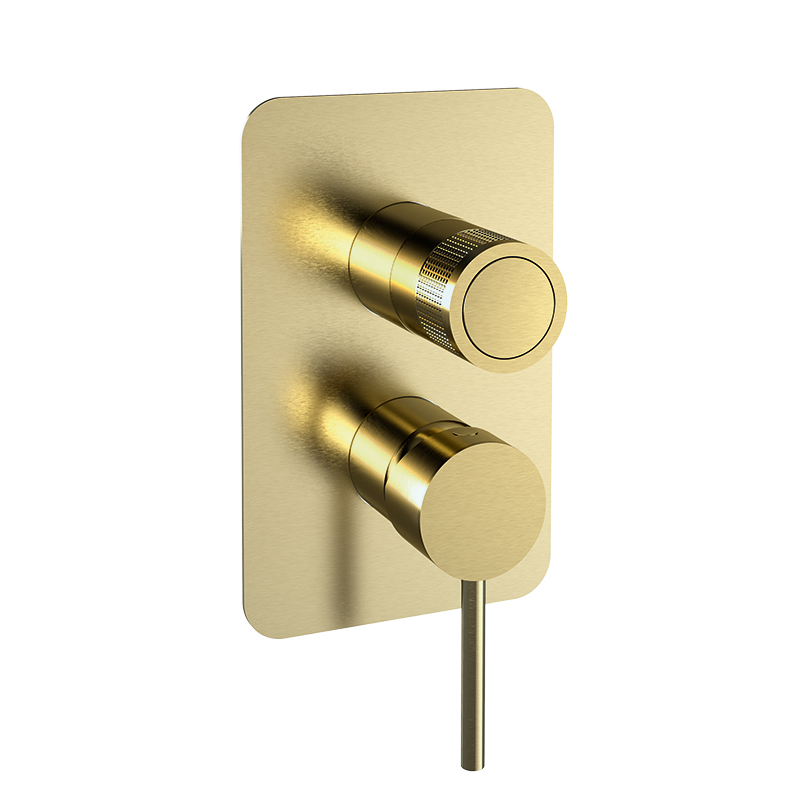 Monomando ducha empotrado 2-vías MAMMA MIA oro cepillado - 841512SOC