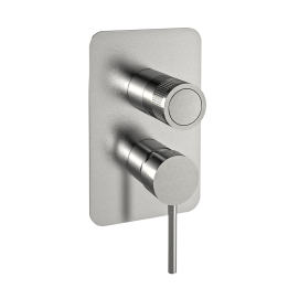 Monomando ducha empotrado 3-vías MAMMA MIA inox cepillado - 841513SIC 1