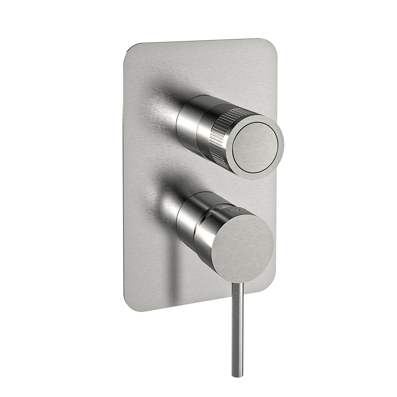 Monomando ducha empotrado 3-vías MAMMA MIA inox cepillado - 841513SIC