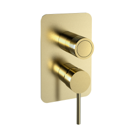Monomando ducha empotrado 3-vías MAMMA MIA oro cepillado - 841513SOC 1
